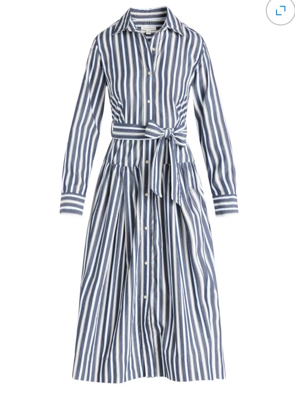 🧡🔥 Free Assembly - Belted Cotton Maxi Shirtdress - L
